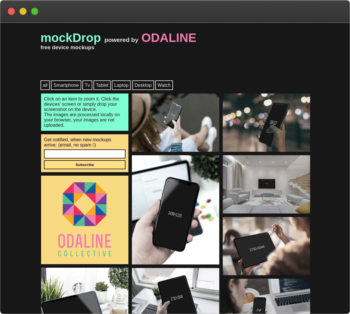 Mock Drop Landing Page