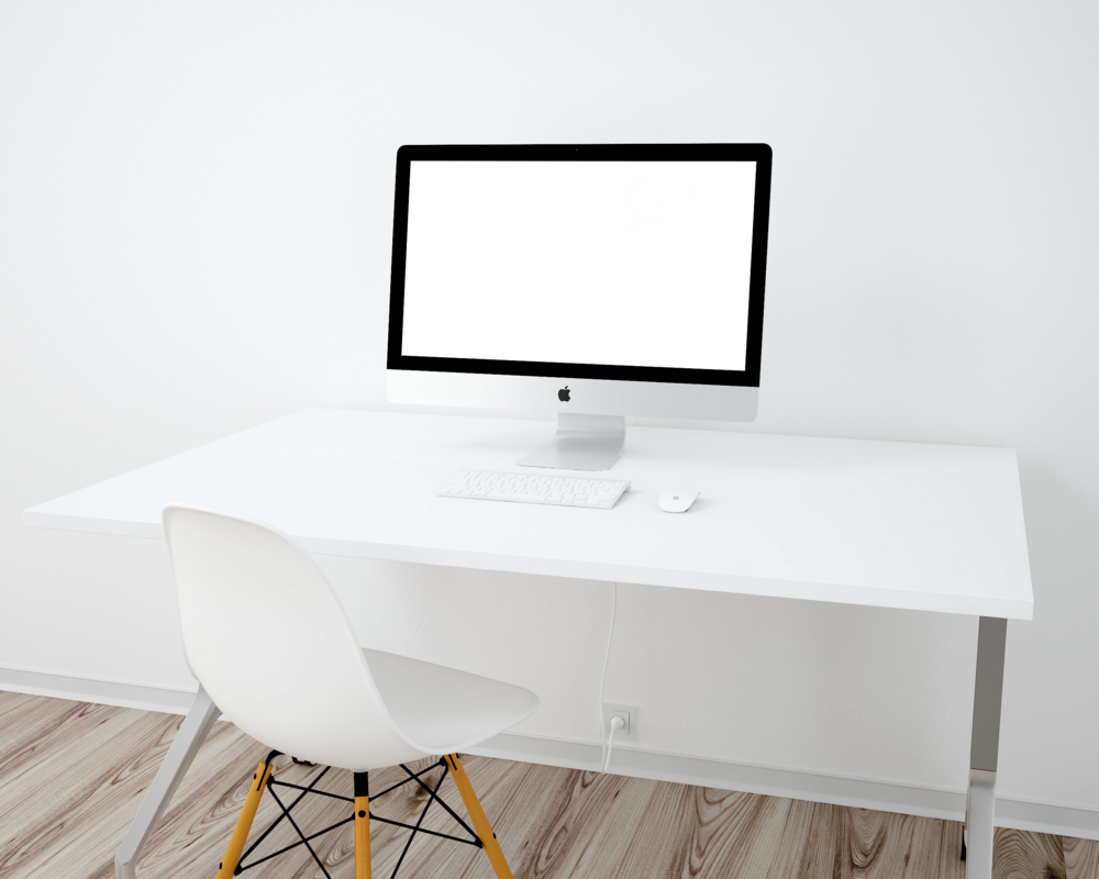 Desktop Mockup: pristine desktop