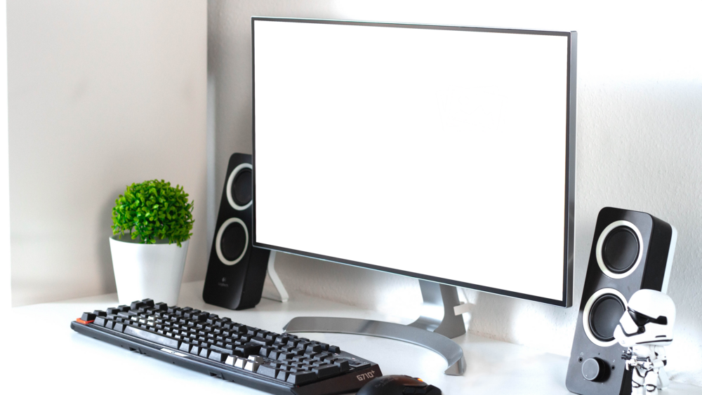 Free Desktop Mockup Small Gaming Setup Pc