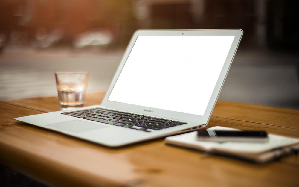 Laptop Mockup: black laptop