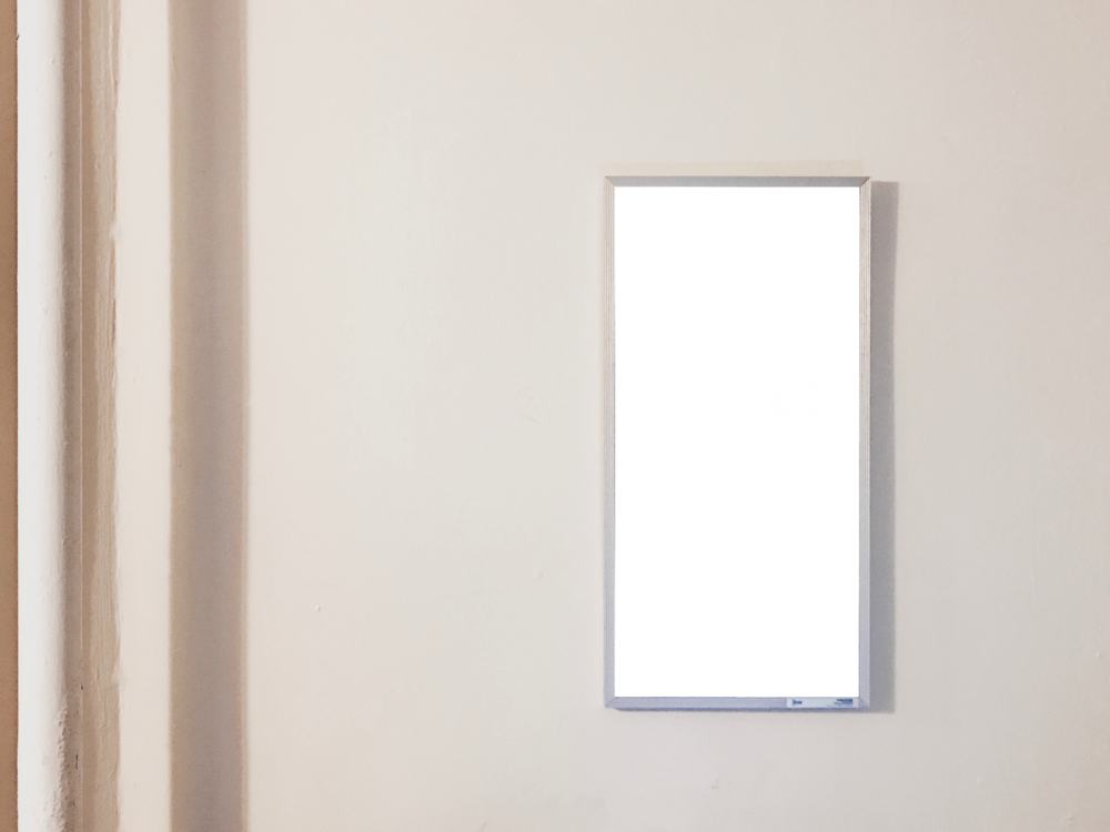Space Mockup: sign on the wall